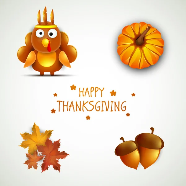 Thanksgiving day viering met stijlvolle tekst. — Stockvector