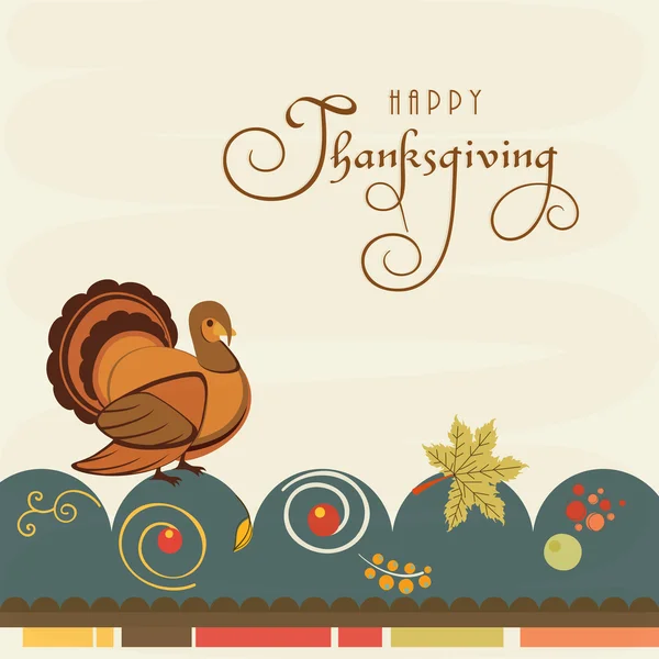 Thanksgiving day celebration card. — Stock Vector