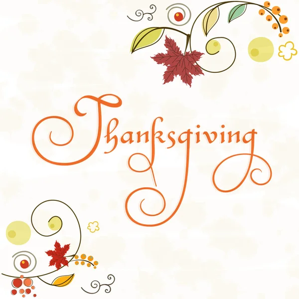 Thanksgiving day viering kaart. — Stockvector