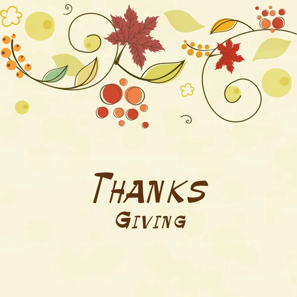 Thanksgiving day celebration card. — Stock Vector