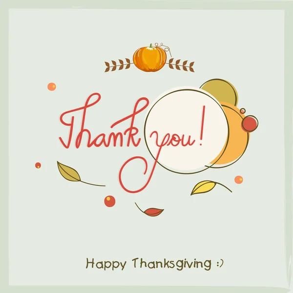 Thanksgiving day celebration with stylish text. — Stock Vector