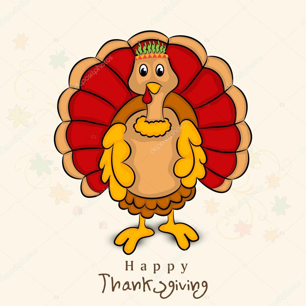 Thanksgiving day celebration with turkey bird.