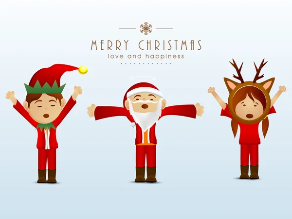 God Jul gratulationskort design. — Stock vektor