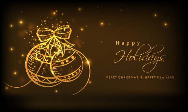 Concept of greeting card, poster and banner for Christmas.