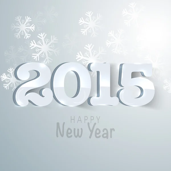 New Year 2015 celebration with stylish text design. — Stock Vector