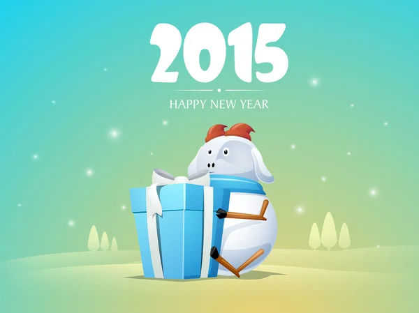 Bonne année affiche de célébration, carte ou flyer . — Image vectorielle