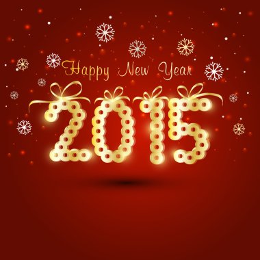 Poster veya kart yeni yıl 2015 için.