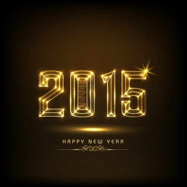 Poster oder Grußkarte für das neue Jahr 2015. — Stockvektor