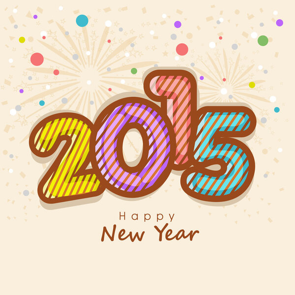 Poster or banner for New Year 2015.