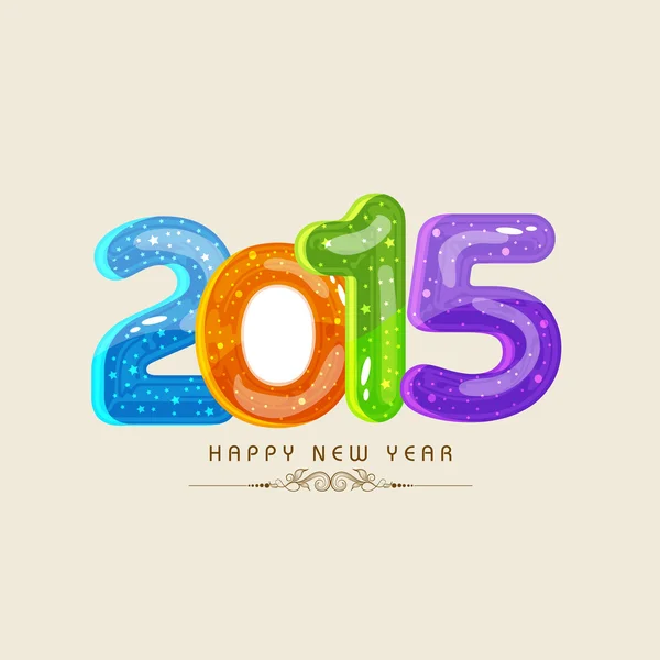 Plakat, baner lub karty na nowy rok 2015. — Wektor stockowy