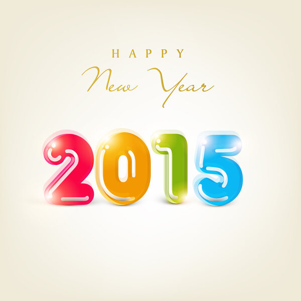Poster, banner or card for New Year 2015.