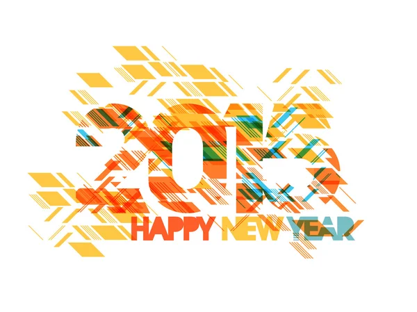 New Year celebration of 2015 with stylish text. — Stock Vector