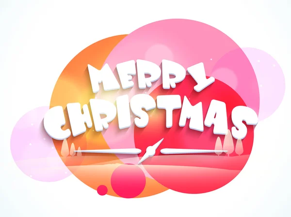 Marry Christmas festival celebration with stylish text. — Stock Vector