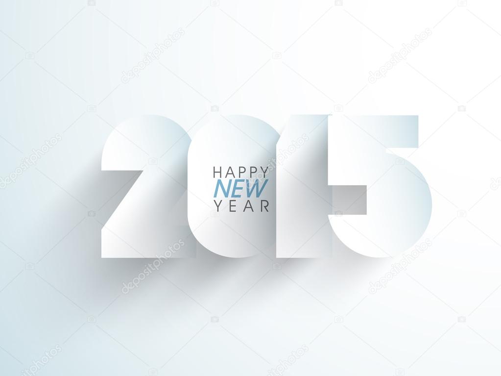 Celebration of Happy New Year 2015 card.