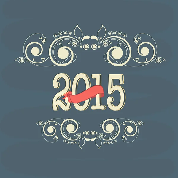 Feliz Ano Novo 2015 Design de Texto . — Vetor de Stock