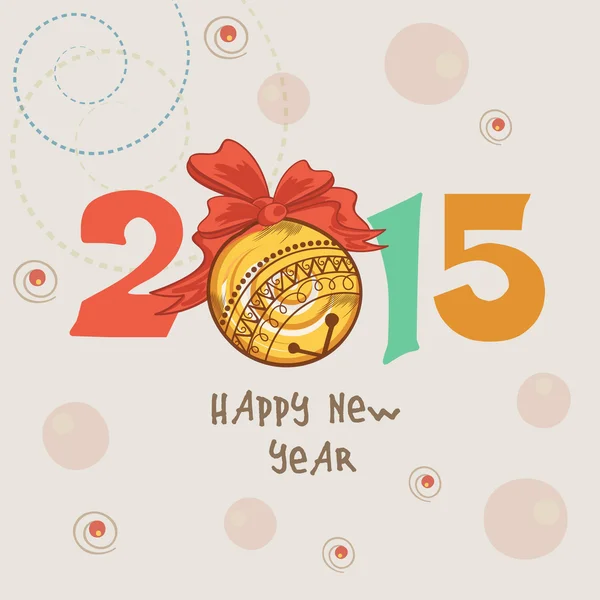 Feliz Ano Novo 2015 design de texto elegante . —  Vetores de Stock