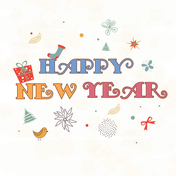 Happy New Year 2015 stylish text design. — Stock Vector