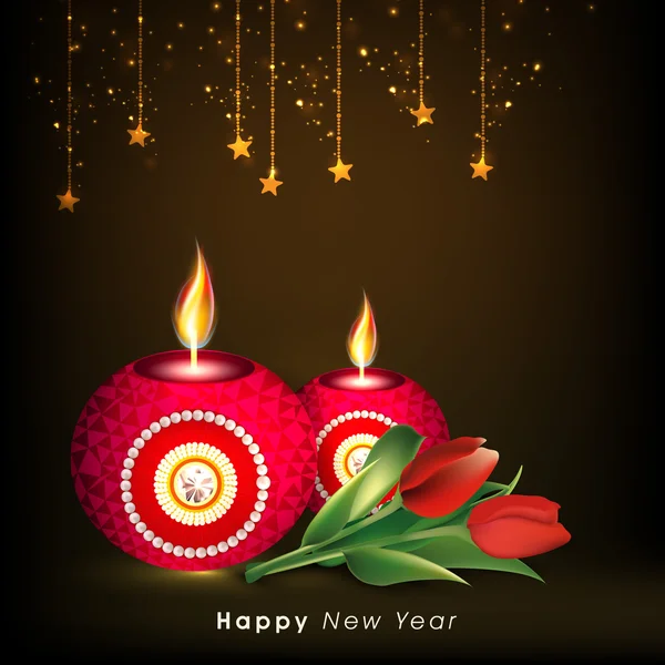 Cartaz de celebração Feliz Ano Novo . — Vetor de Stock