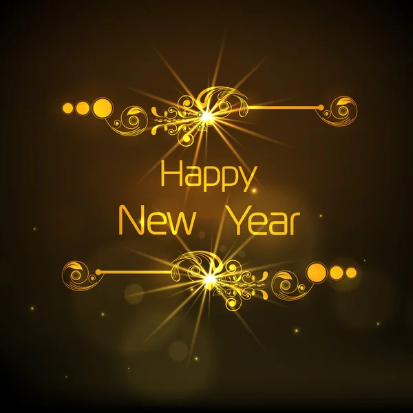 Boldog új évet ünnepségek üdvözlőlap. — Stock Vector