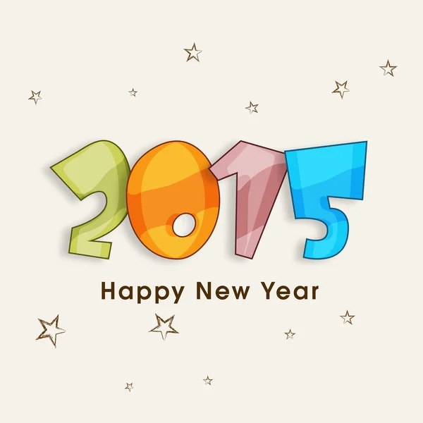 Celebración del Feliz Año Nuevo 2015 . — Vector de stock