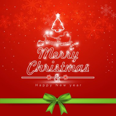 Neşeli Noel kutlama tebrik kartı.