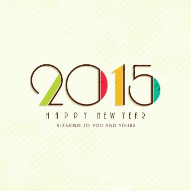 Mutlu yeni yıl 2015 kutluyor kavramı.