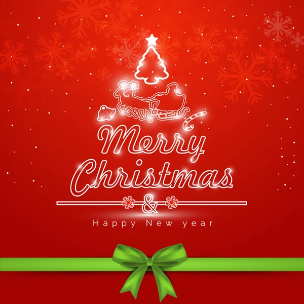 Veselé Vánoce oslava přání. — Stockový vektor