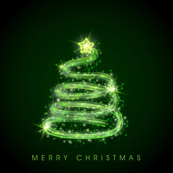 X-mas ağaç tasarım ile neşeli Noel Kutlamaları. — Stok Vektör