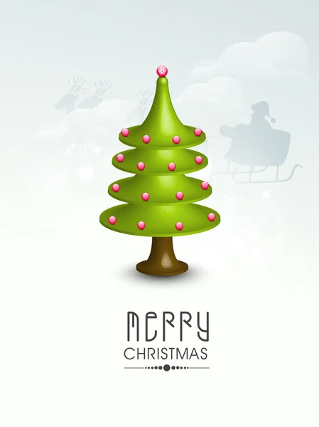 Kerstboom voor Merry Christmas celebration. — Stockvector