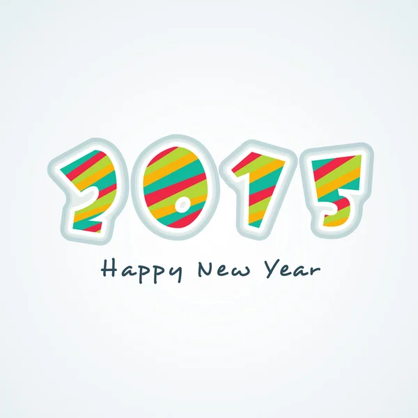 Celebración de Año Nuevo 2015 con texto colorido . — Vector de stock