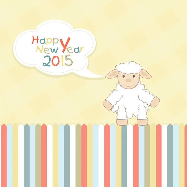快乐的羊的新年庆祝活动. — 图库矢量图片
