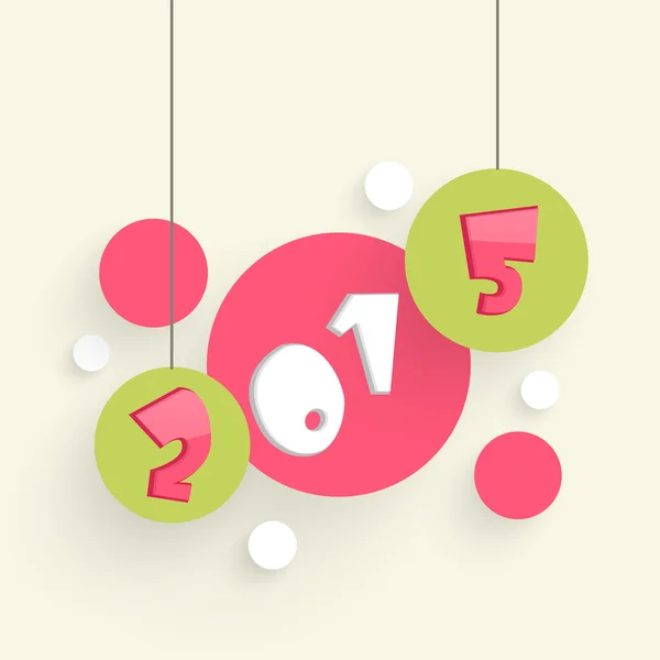 Spandoek, poster of folder voor Nieuwjaar 2015. — Stockvector