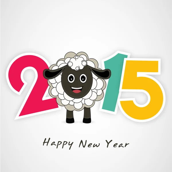 Celebration of Happy New Year Of Sheep. — Stock Vector