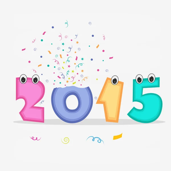 Yeni yıl 2015 kutlama okyanus tarzı. — Stok Vektör