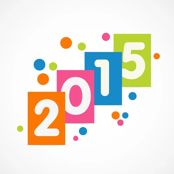 Mutlu yeni yıl 2015 yılında kutlama. — Stok Vektör