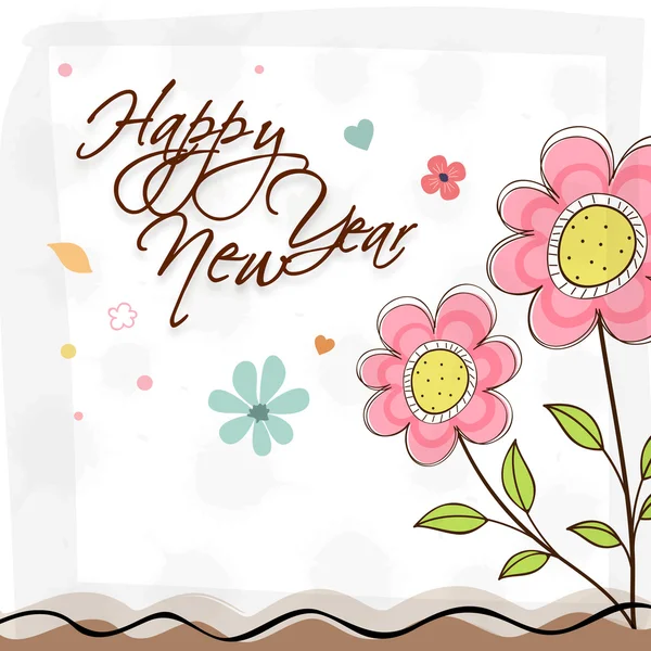 Affisch, banner, gratulationskort eller flygblad med gott nytt år. — Stock vektor