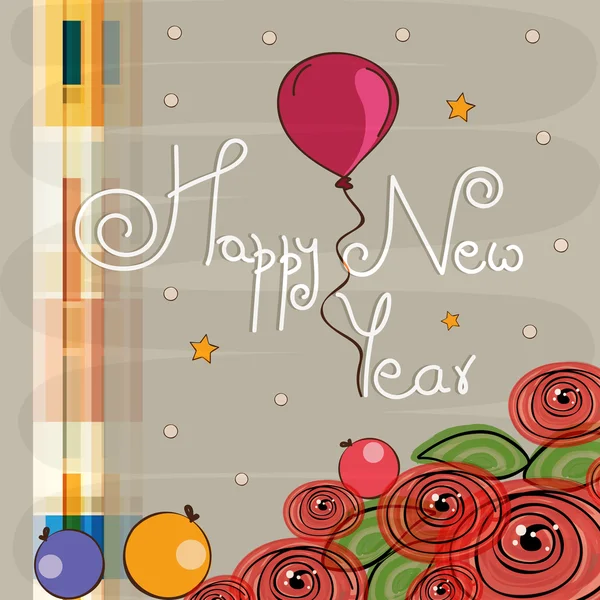 Happy New Year poster, banner, greeting card or flyer. — Stock Vector