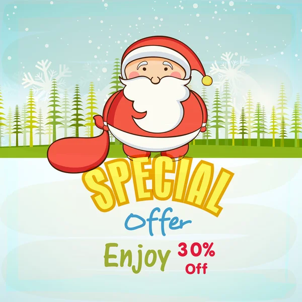 Cartaz ou banner para oferta especial de Natal . — Vetor de Stock