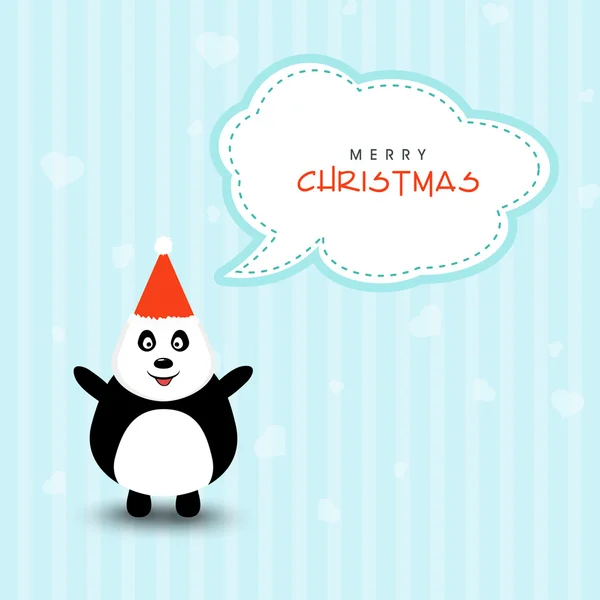Merry Christmas celebration met pinguïn. — Stockvector