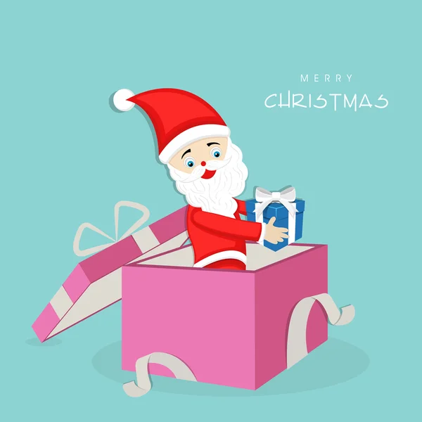 Feliz Navidad con Santa Claus . — Vector de stock