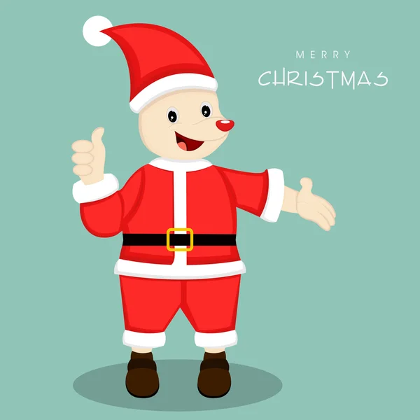 Καλά Χριστουγεννιάτικη γιορτή με γελοιογραφία του Άγιος Βασίλης. — Διανυσματικό Αρχείο