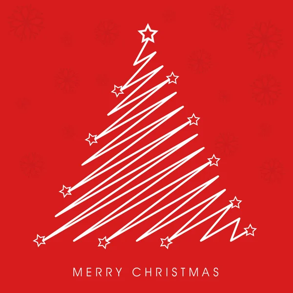 Neşeli Noel kutlama kavramı x-mas ağaç. — Stok Vektör