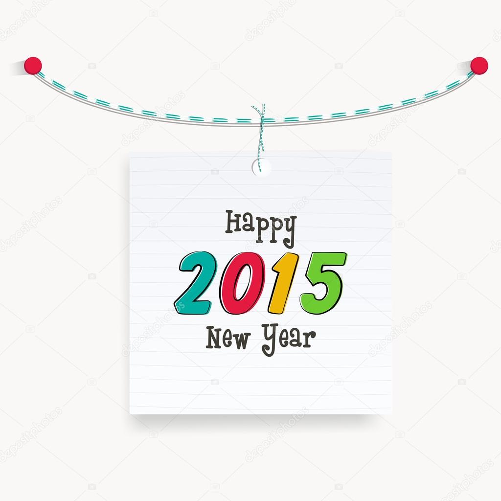 Concept of celebrating Happy New Year 2015.