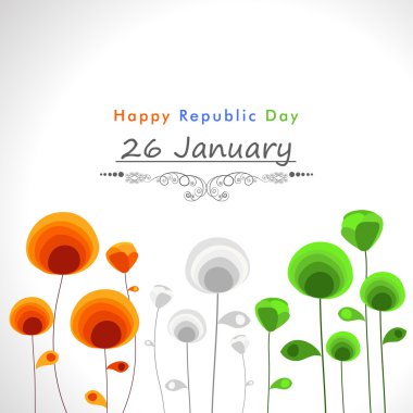 Indian Repulic Day celebration poster design. clipart