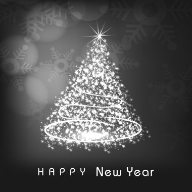 Mutlu yeni yıl kutlama X-mas ağaç ile.