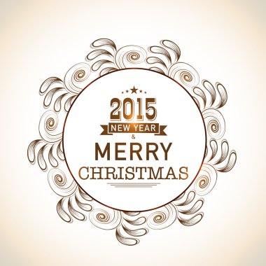 Şık metin ile Noel ve mutlu yeni yıl kutlamaları kavramı.