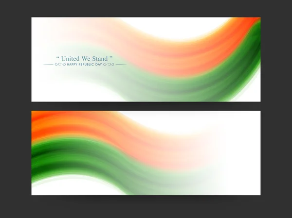 Día de la República India celebración encabezado web de banner conjunto . — Vector de stock