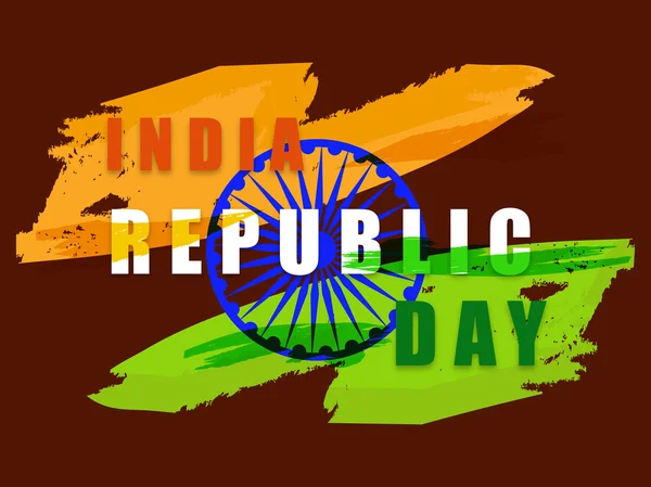 インド共和国記念日お祝いアショカ ホイール コンセプト. — ストックベクタ