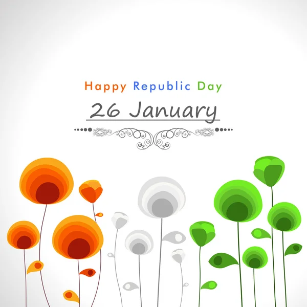 Projeto de cartaz de celebração do Dia da República Indiana . — Vetor de Stock