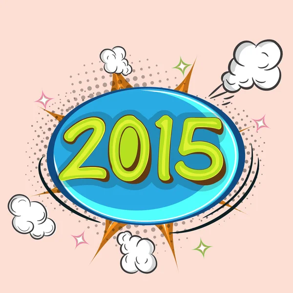 Plakat, baner lub ulotki szczęśliwy nowy rok 2015. — Wektor stockowy